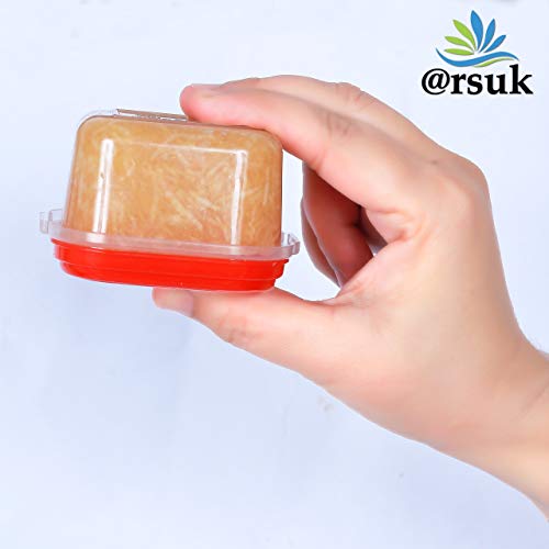 ARSUK Recipientes para comida de bebé 120 ml, envases de conservación de plástico reutilizables sin BPA, apilables, aptos para microondas y congelador (8 piezas)