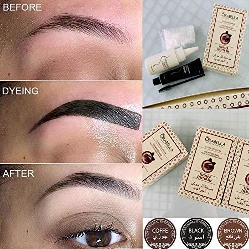 ARTIFUN Tintura de Cejas Duradera sin Decoloración Larga Duración Crema para Cejas Duradera