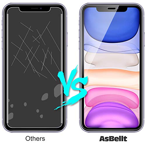 AsBellt Protector Pantalla de iPhone 11 (2*Protector de Pantalla+2*Protector de Cámara +1*Funda) Cristal Vidrio Templado de 3D para iPhone 11 (6.1")