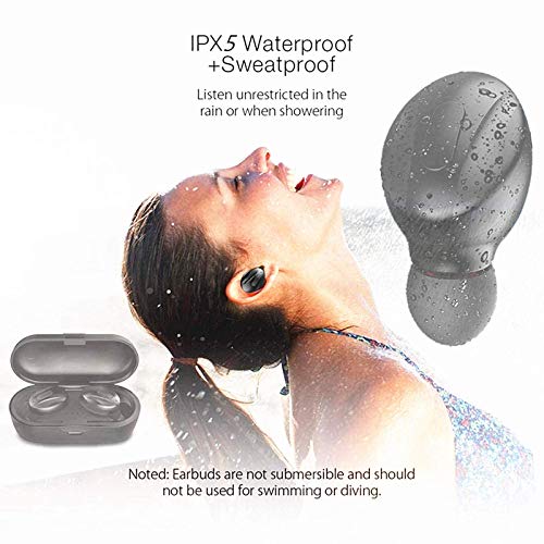 Auriculares Inalámbricos Bluetooth, 2020 Nuevos Auriculares Bluetooth IPX5 Auriculares con Microfono Deportivos Impermeables con Estuche de Carga para iOS Android PC Pad (N-08)