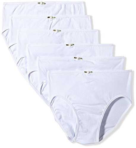 AVET 3267 Braguita algodon Pack x 6, Mujer, Blanco, M