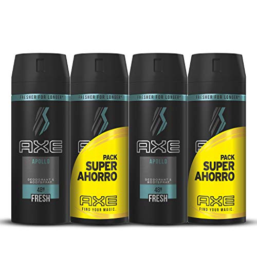 Axe Desodorante Apollo Pack Duplo Ahorro - 2 Paquetes de 2 x 150 ml (Total: 600 ml)