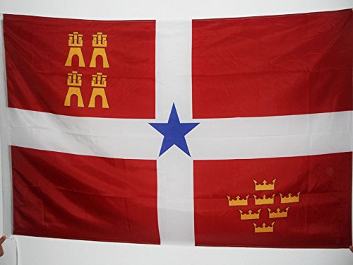 AZ FLAG Bandera de Murcia INDEPENDENTISTA 150x90cm para Palo - Bandera MURCIANISMO - NACIONALISTA MURCIANA 90 x 150 cm