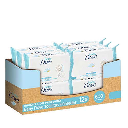 Baby Dove Toallitas Hidratación Profunda - Pack de 3 x 4 x 50 (Total: 600 toallitas)