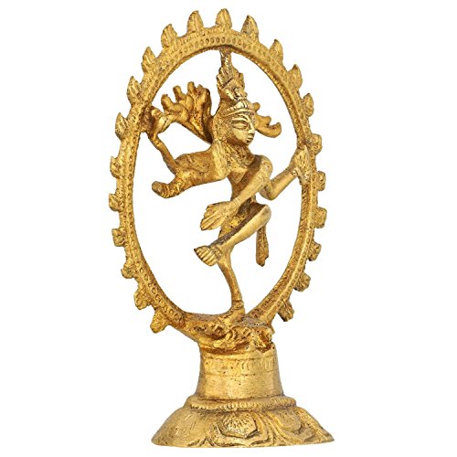 bailando Dios shiva natraj estatua - idea de regalo de estatuilla de latón artesanal - 13x 10 cm x 5 cm