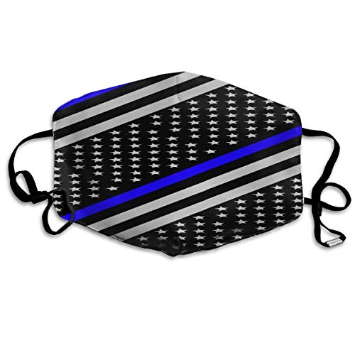 Bandanas unisex de cobertura completa con protección UV, polaina, línea azul, bandera estadounidense