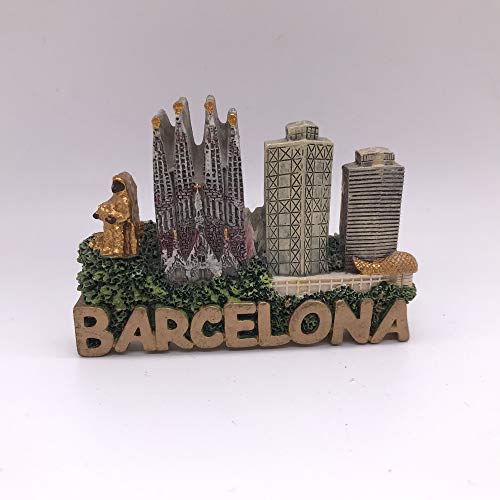 Barcelona España 3D Imán Refrigerador Recuerdos Turísticos Resina Pegatinas Magnéticas Imán de Nevera Hogar y Cocina Decoración de China