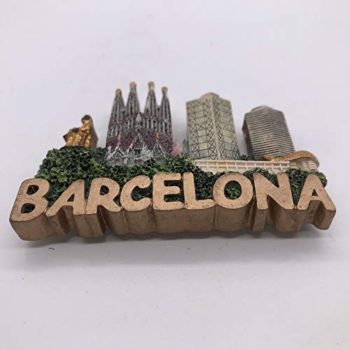 Barcelona España 3D Imán Refrigerador Recuerdos Turísticos Resina Pegatinas Magnéticas Imán de Nevera Hogar y Cocina Decoración de China