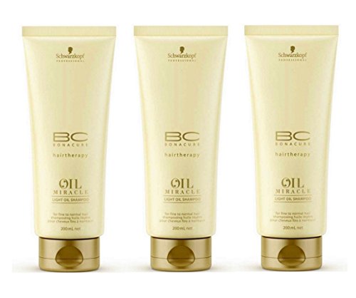 BC Oil Miracle Light aceite Champú 200 ml (3 unidades x 200 ml)