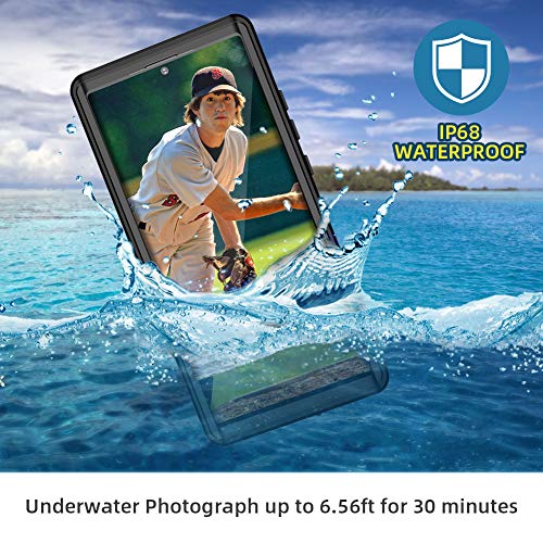 Beeasy Funda Samsung Note 20 Ultra 5G Impermeable, IP68 Certificado Sumergible Carcasa,360 Grados Protección con Protector de Pantalla Incorporado,Militar Antigolpes Antichoque Estanca,Negro