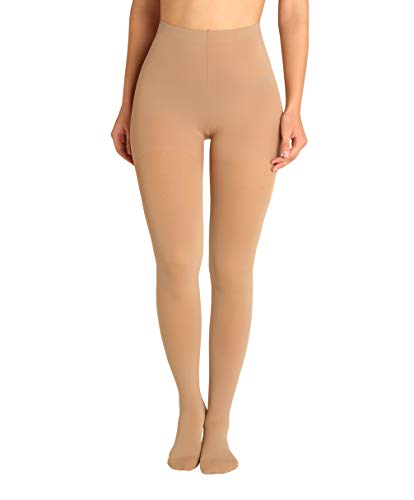 ®BeFit24 Panty de Compresión (23-32 mmHg, 120 Denieres, Clase 2) para Mujer - Pantimedias Compresion para Varices, Embarazo y Circulación - Medias Compresivas [ Size 5 - Short: A - Beige ]