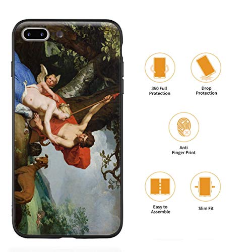 Berkin Arts Abraham Bloemaert para iPhone 7 Plus&iPhone 8 Plus/Caja del teléfono Celular de Arte/Impresión Giclee UV en la Cubierta del móvil(Venere e Adone)