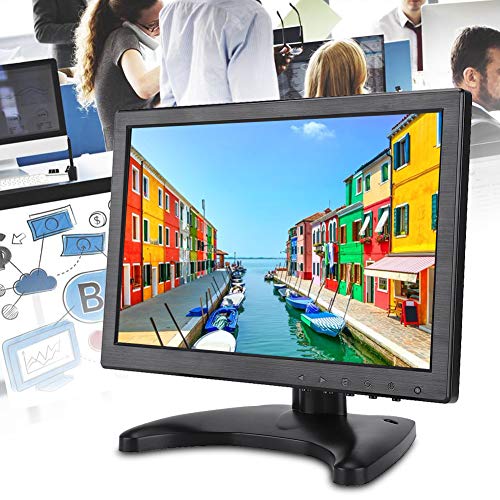 Bewinner 10.1 Pulgadas Monitor LCD 16:10 Monitor de Juegos Full HD con Soporte de Monitor Soporte HDMI/VGA/AV/BNC Entrada de Video 1920 * 1200 Resolución Ultra Alta(EU)