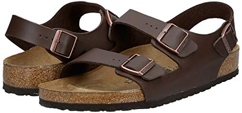 Birkenstock Milano Birko-Flor - Sandalias de dedo con correa en el tobillo unisex, suelas blandas, talla 42 (normal)