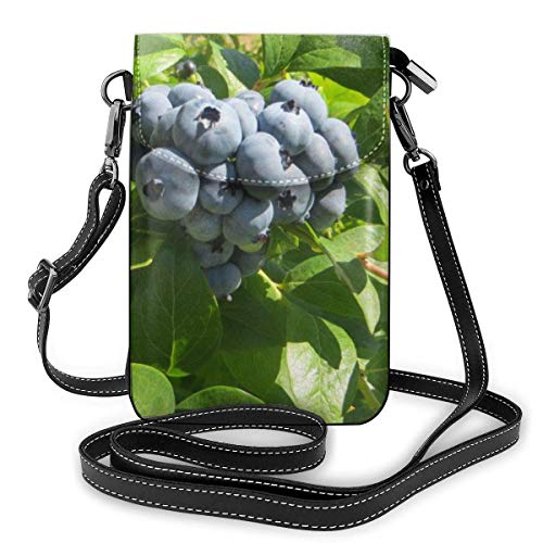 Blueberry Patch Fashion Monedero pequeño para teléfono Celular Monedero Multiusos para Bandolera