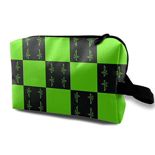 Bolsa de Maquillaje Verde iluminada de Gran Capacidad Bolsa de cosméticos Organizador de Viaje Toiletry Clutch