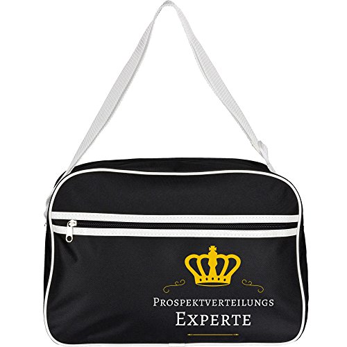 Bolso retro folleto distribución experto colour negro