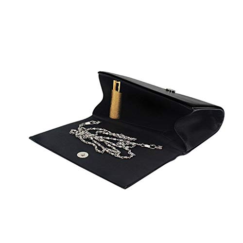 Bolsos Mujer Bolso De Mano con Purpurina para Mujer, Bolso De Mano para Fiesta De Noche, Bolso De Cadena, Negro