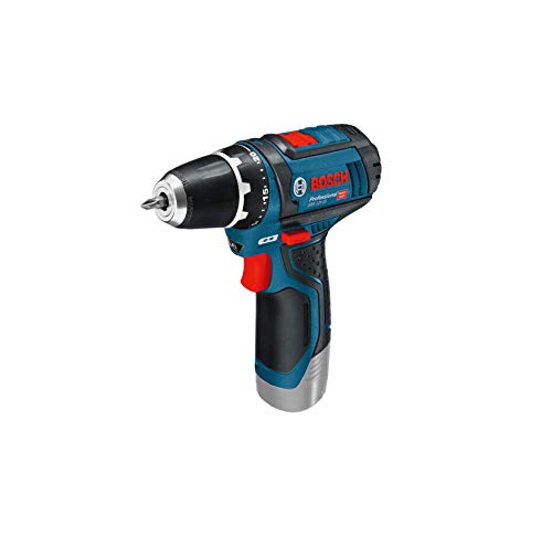 Bosch Professional GSR 12V-15 System - Taladro atornillador, incl. 2 x 2.0 batería + cargador, 39 pcs. juego de accesorios, en bolsa, Amazon Edición, 12 V