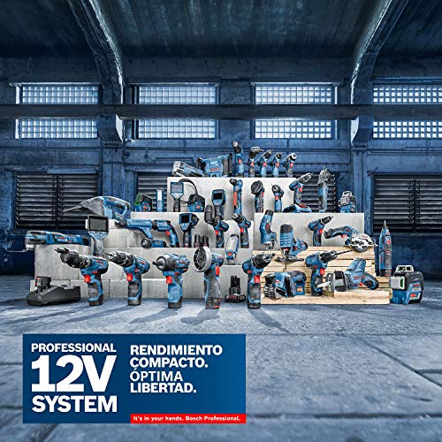 Bosch Professional GSR 12V-15 System - Taladro atornillador, incl. 2 x 2.0 batería + cargador, 39 pcs. juego de accesorios, en bolsa, Amazon Edición, 12 V