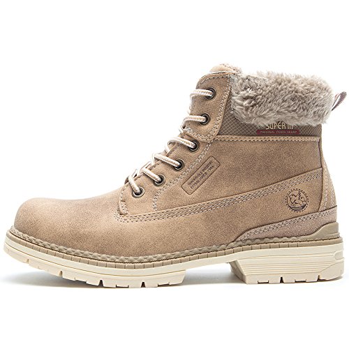 Botas Altas para Mujer de Invierno - Botas TéRmicas Forradas con Pelo Interior para MontañA, La Mejor EleccióN para Caminar, Hacer Senderismo, para La Nieve O para El DíA a DíA BROWN-40