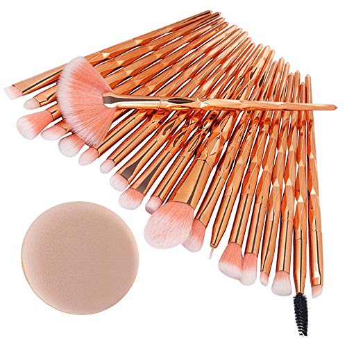 Brochas para Maquillaje Facial, MOMOXI 20PCS Maquillaje Base Eyebrow Eyeliner Blush Cosmetic Corrector Brocha Novedad caliente de la moda 2019 Alrededor de 5 € maquillaje Profesional La belleza