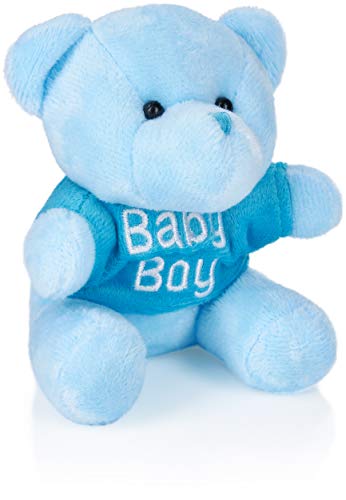 BRUBAKER - Set de Cuidado de Bebé de 7 Piezas - Set de Bienvenida para Niños - Set de regalo con Bañera y Oso de Peluche - Azul claro