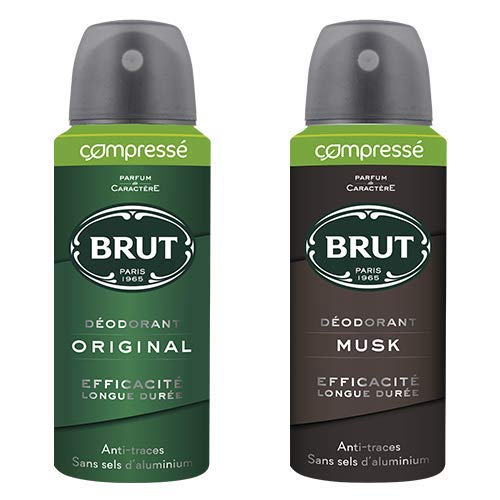 Brut Musk Déodorant Homme Spray Anti-Traces et Efficacité Longue Durée (Lot de 6x200ml)