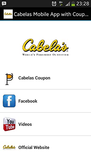 Cabelas Mobile App with Coupon