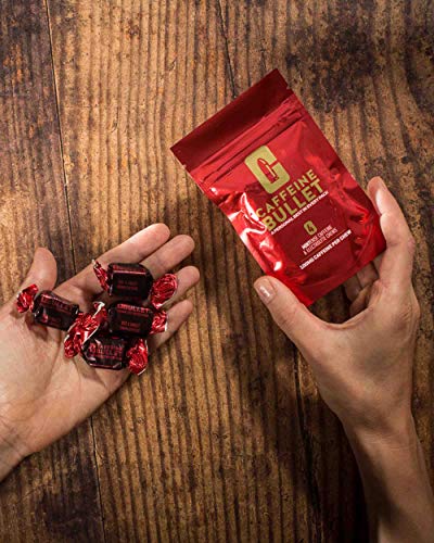 Caffeine Bullet 16 caramelo de menta: superan a los gel energéticos, cafeina chicle y cápsulas. Nutrición deportiva con electrolitos para correr maraton, ciclismo, gimnasio y entrenamiento resistencia