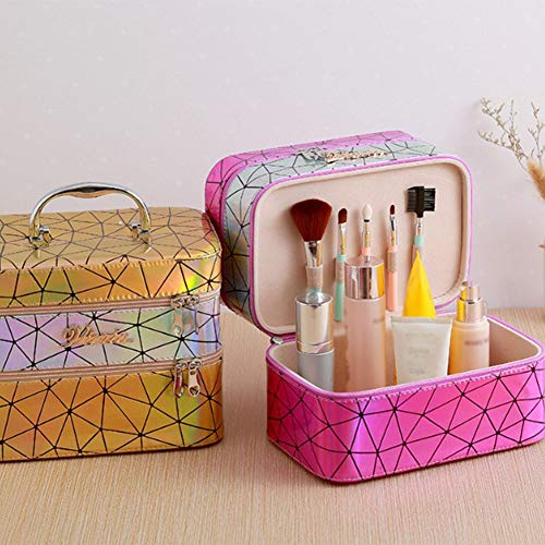 Caja Organizadora De Maquillaje Caja De Tocador De Almacenamiento De Caja Cosmética para Principiantes De Maquillaje O Uso Diario con Compartimento Muti