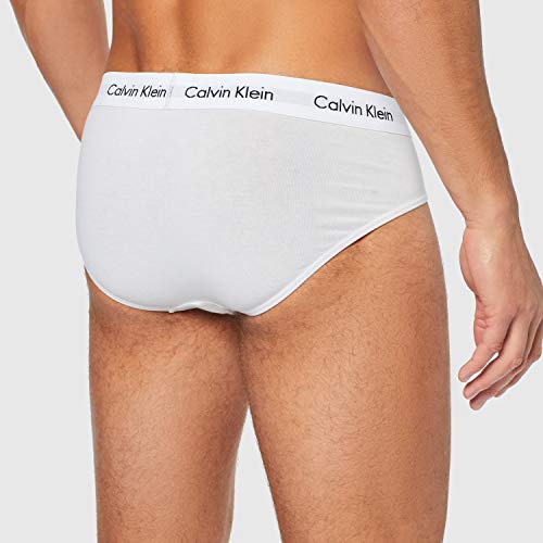 Calvin Klein 3P Hip Brief, Calzoncillos para Hombre (3 unidades), Blanco (White), Large