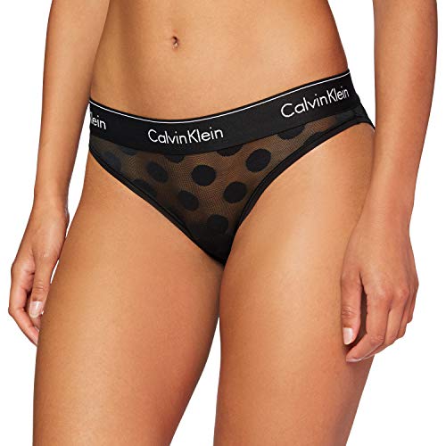 Calvin Klein Braguita de Bikini, Negro (Black_DTM WB 6WA), (Talla del Fabricante: Medium) para Mujer