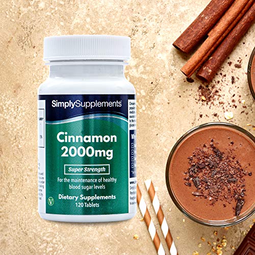 Canela 2000mg - ¡Bote para 2 meses! - Apto para veganos - 120 Comprimidos - SimplySupplements