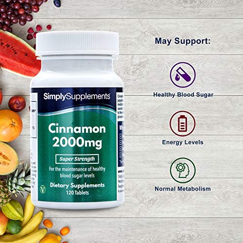 Canela 2000mg - ¡Bote para 2 meses! - Apto para veganos - 120 Comprimidos - SimplySupplements