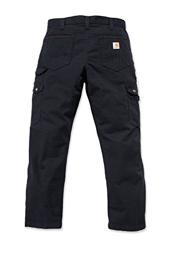 Carhartt - Pantalón para hombre, de tela ripstop de algodón, corte informal Negro 30/34