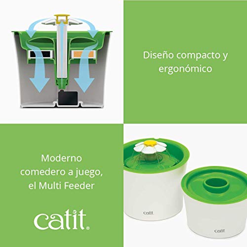 Catit 43742W Bebedero Fuente Flor 3, 3 L