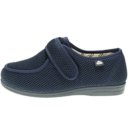 CELIARUIZ Wallaby-REJ Zapatilla Wallaby Rejilla Extra Ancho Especial Antibacteriana Sanitized Diabéticos Posoperatorio Ajuste Velcro Hombre Mujer Unisex Marino Talla 39