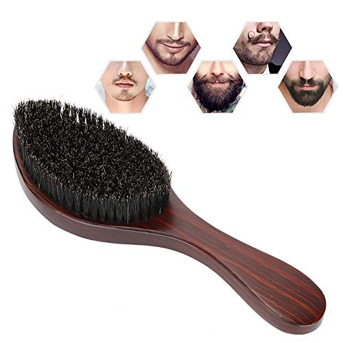 Cepillo De Barba, Cepillo Cerdas Naturales Peine Para Barba Cepillo Para Barba Madera Natural Mango Largo Hombres Afeitado Masculino Cepillo De Limpieza De Cabello Suave