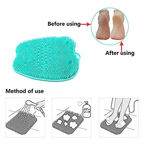 Cepillo de pie de silicona Scrubber Masajeador Cepillo de pie de ducha Limpieza profunda Exfoliar Spa Aumenta la circulación