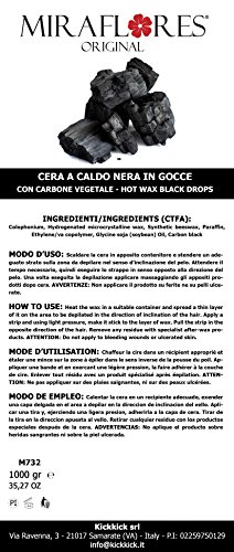 Cera depilatoria negra en perlas apta para depilación brasileña cera de primera calidad 1 kg