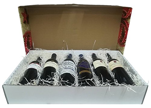 Cesta decorativa con Vinos Rioja y Ribera del Duero para regalar