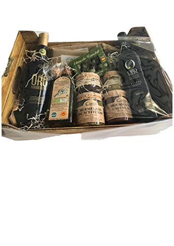 Cesta Regalo Gourmet King Size - El mejor Aceite de Oliva Virgen Extra, Chocolates, Mousse, Paté artesanal, Mermeladas y Cata horizontal Premium