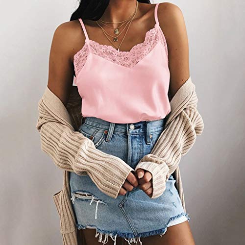 Chaleco sin Costuras con Cordones de Encaje de Tendencia de Calle Estampado de Personalidad con Personalidad Top Sin Mangas Mujer Fiesta Camisetas Camisetas Verano Blusa Sport Tops Verano Camisetas