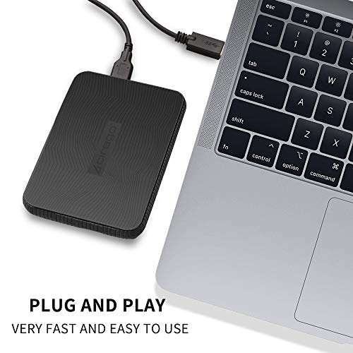 CIRAGO 500GB Disco Duro Externo Portátil Resistente a los Golpes, 2.5 Inch USB 3.0, para PC, Mac, MacBook, Chromebook, Xbox, PS4 (Negro)