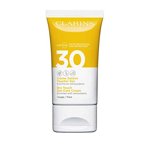 Clarins 57931 Sol Rostro Crema Solar Tacto Seco Alta Protec Uvb 30 Uva, 3 X 50 ml