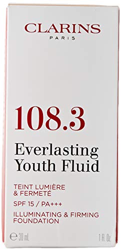 CLARINS Everlasting Youth Fluido SPF15 108.3 Organza 30UN Unisex Adulto, Negro, Estándar