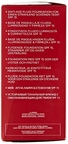 CLARINS Everlasting Youth Fluido SPF15 108.3 Organza 30UN Unisex Adulto, Negro, Estándar