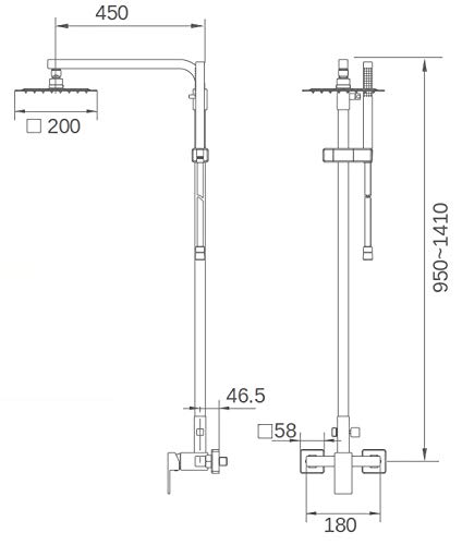 CONJUNTO DE DUCHA MONOMANDO IMEX ANTICAL SERIE VALENCIA BDV003