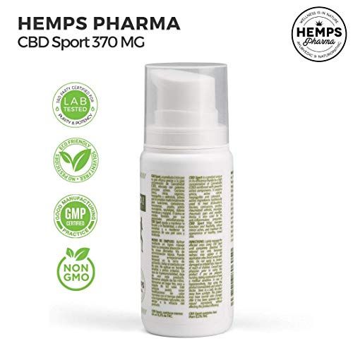 Crema de Masaje Deportivo - Crema Efecto Calor Muscular para la Preparacion y Recuperación de Musculos y Articulaciones | CBD | Arnica | Calendula | Harpagofito - 100 ml | Hemps Pharma - CBD SPORT 370